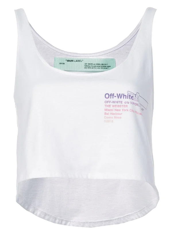 OFF-WHITE x The Webster cropped tank top beige tank top