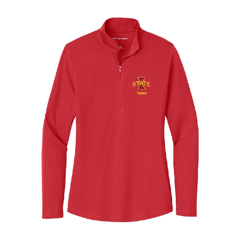 Iowa State - NCAA Women's Soccer : Sophia Thomas - Women's Lightweight Quarter Zip Jacket Print Jacket Jacquard Jacket Embroidered Jacket Iowa State - NCAA Women's Soccer : Sophia Thomas - Women's Lightweight Quarter Zip Jacket Print Jacket Jacquard Jacket Embroidered Jacket