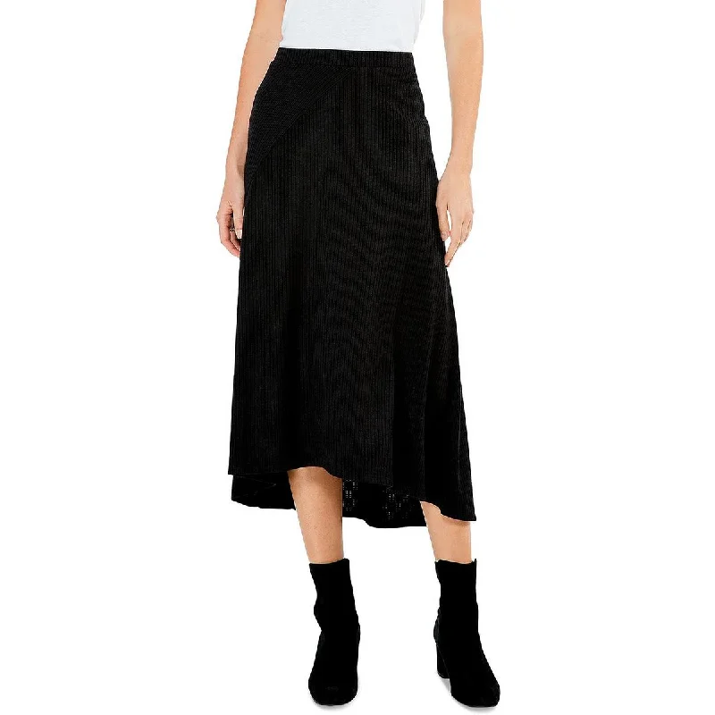 Nic + Zoe Womens Ribbed Knit Cozy Midi Skirt casual skirt length