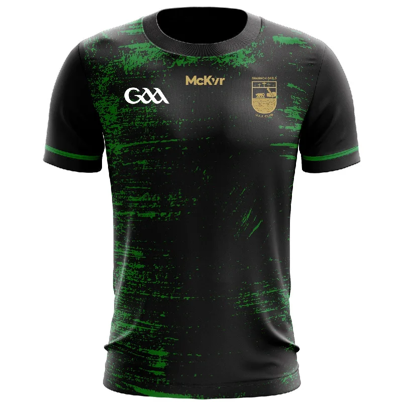 Mc Keever Shannon Gaels GAA Training Camo Jersey - Womens - Black Chic Jersey Tee