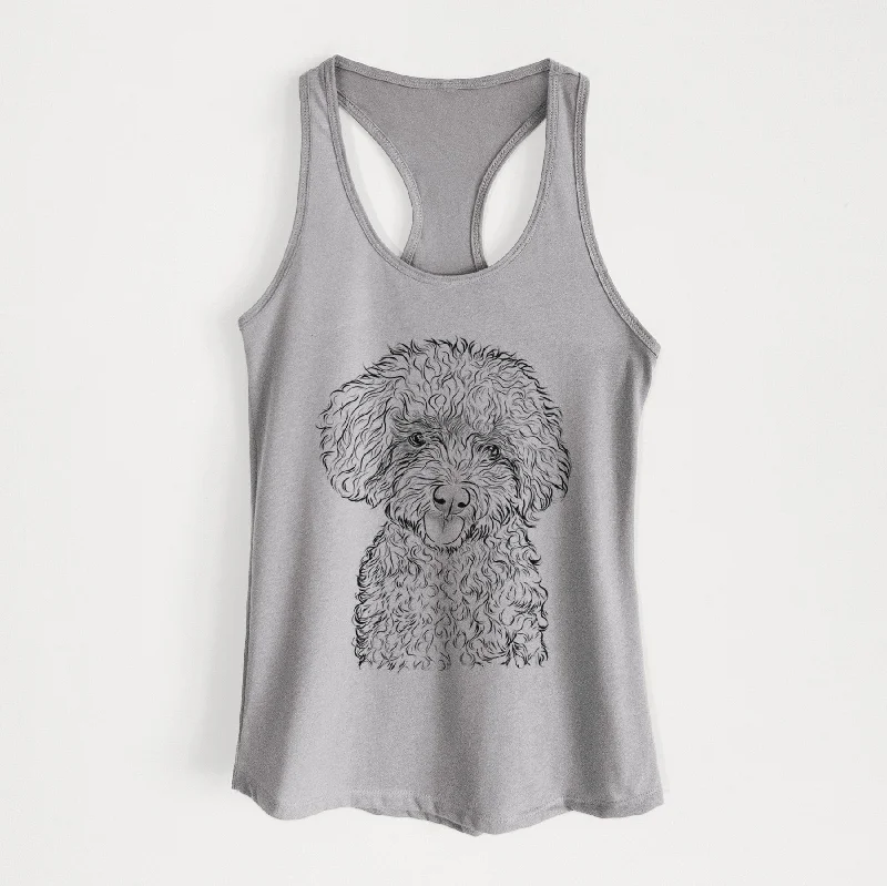 Satsu the Micro Teacup Poodle - Women's Racerback Tanktop chic tank top