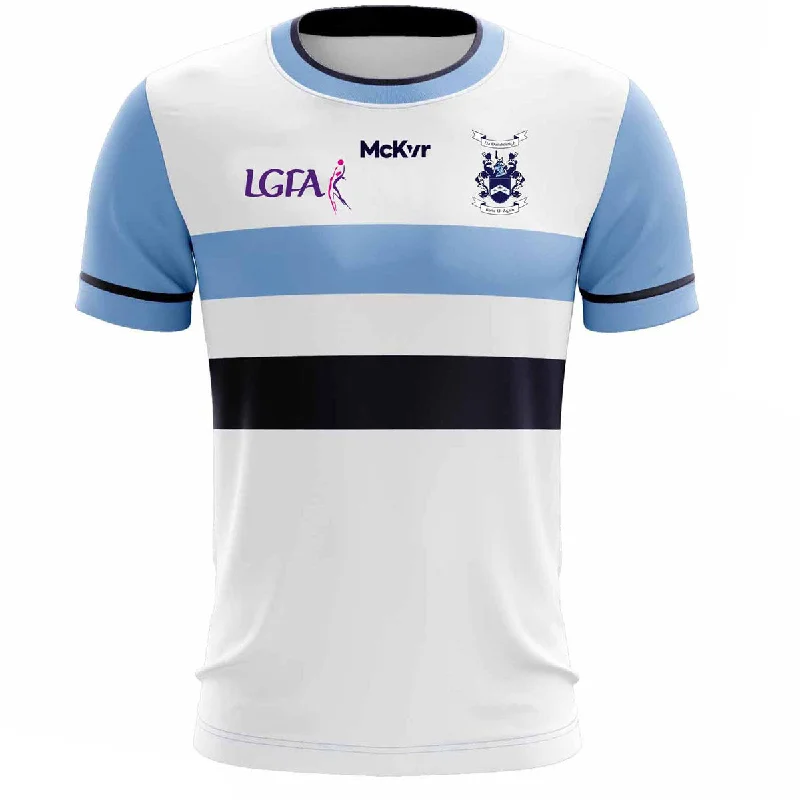 Mc Keever Ballyhegan Davitts LGFA Training Jersey - Womens - White Striped Jersey Top Mc Keever Ballyhegan Davitts LGFA Training Jersey - Womens - White Striped Jersey Top