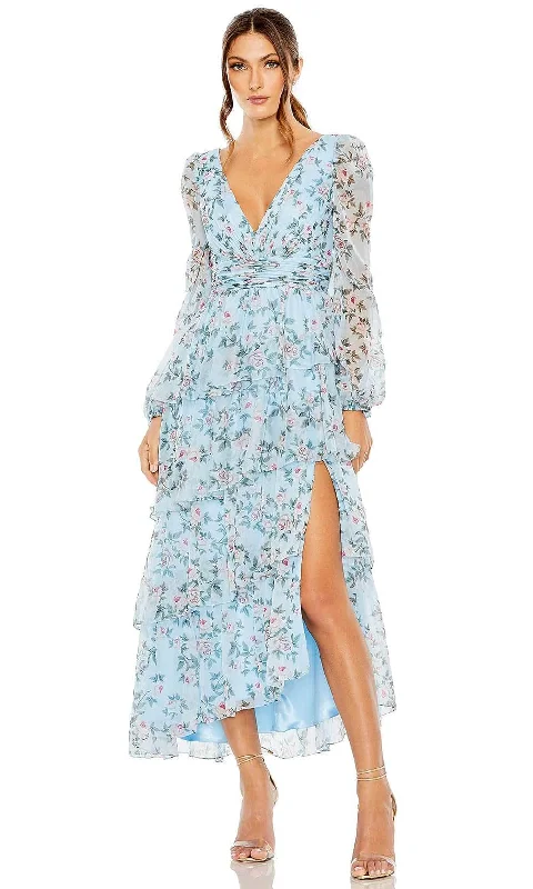 Mac Duggal 55880 - Puff Sleeve Morning Dress Tunics Formal black