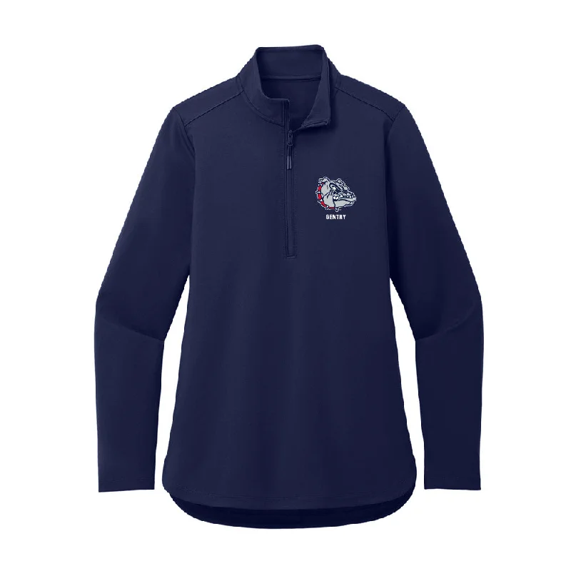 Gonzaga - NCAA Women's Soccer : Taylor Gentry - Women's Premium Quarter Zip Jacket Zippered Front Buttoned Front Snap Front