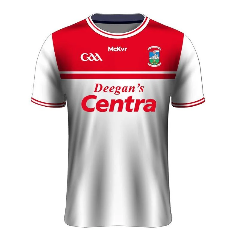 Mc Keever Gortnahoe-Glengoole GAA Mens Training Goalkeepers Jersey - Standard Fit -  White/Red Textured Jersey Blouse