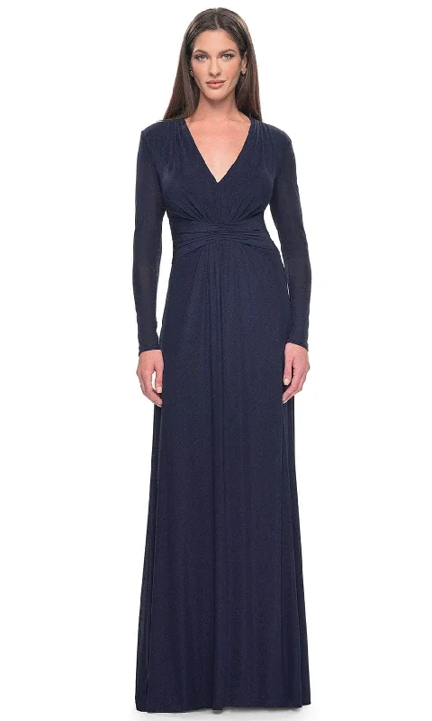 La Femme 30048 - Long Sleeve Jersey Evening Dress Tunics Cozy comfortable