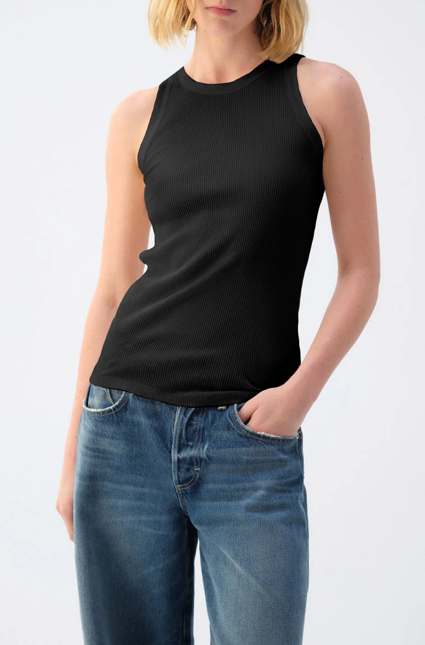 Swoon Tank - Black breathable tank top