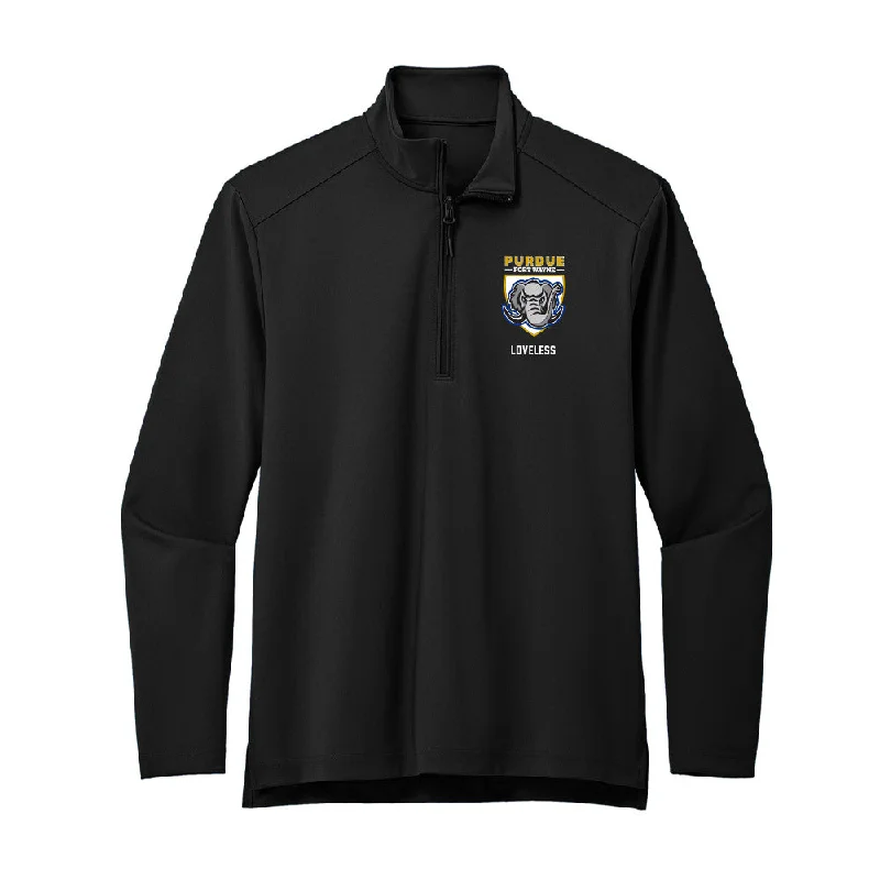 PFW - NCAA Women's Soccer : Bethany Loveless - Premium Quarter Zip Jacket Cotton Fabric Linen Fabric Terry Fabric