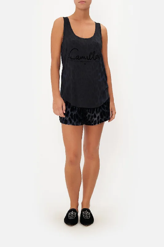 SCOOP NECK TANK SHES A CRAZY CAT peekaboo tank top