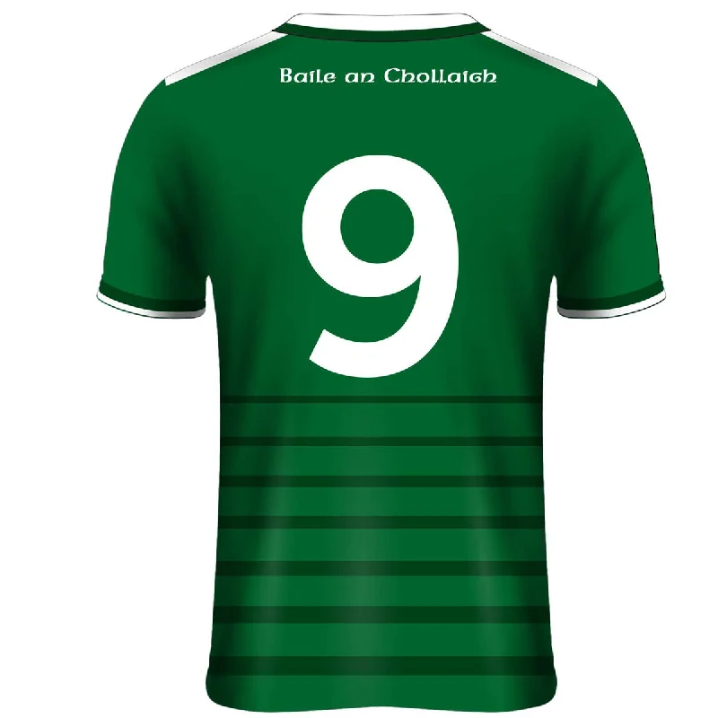 Mc Keever Ballincollig GAA Numbered Home Jersey - Adult - Green/White Player Fit V Neck Jersey Blouse