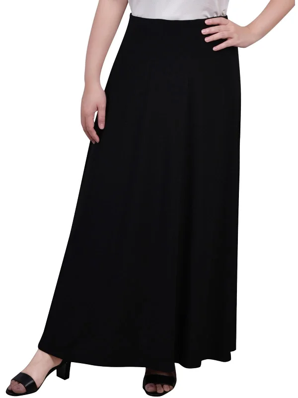 Petites Womens Jersey Long Maxi Skirt Sustainable Jersey Tee