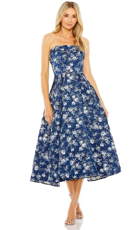Mac Duggal 68617 - Floral Tea Length Cocktail Dress Tunics Top rated