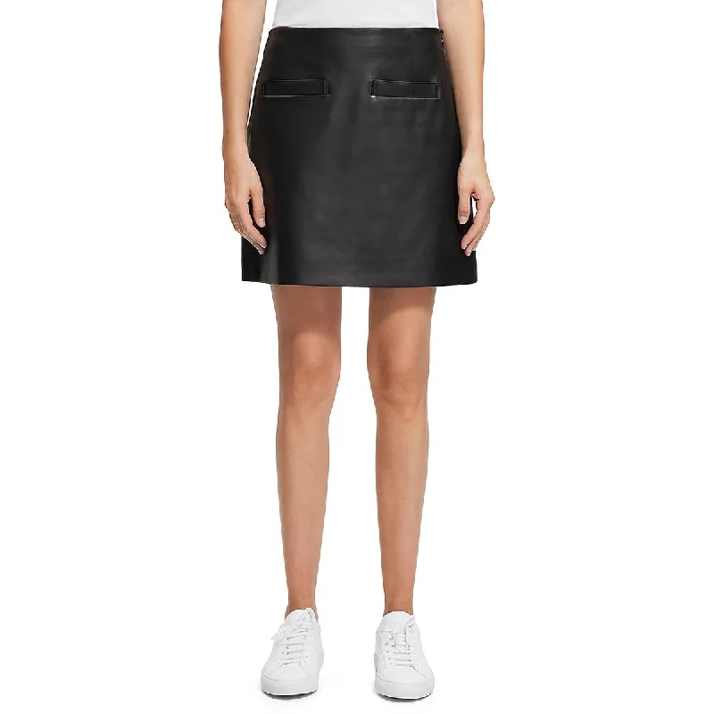 Theory Womens Pockets Short Mini Skirt athletic skirt fit