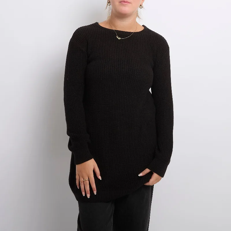 V-Neck Heavy Knit Sweater - UK 12 Stylish Fashionable Trendy