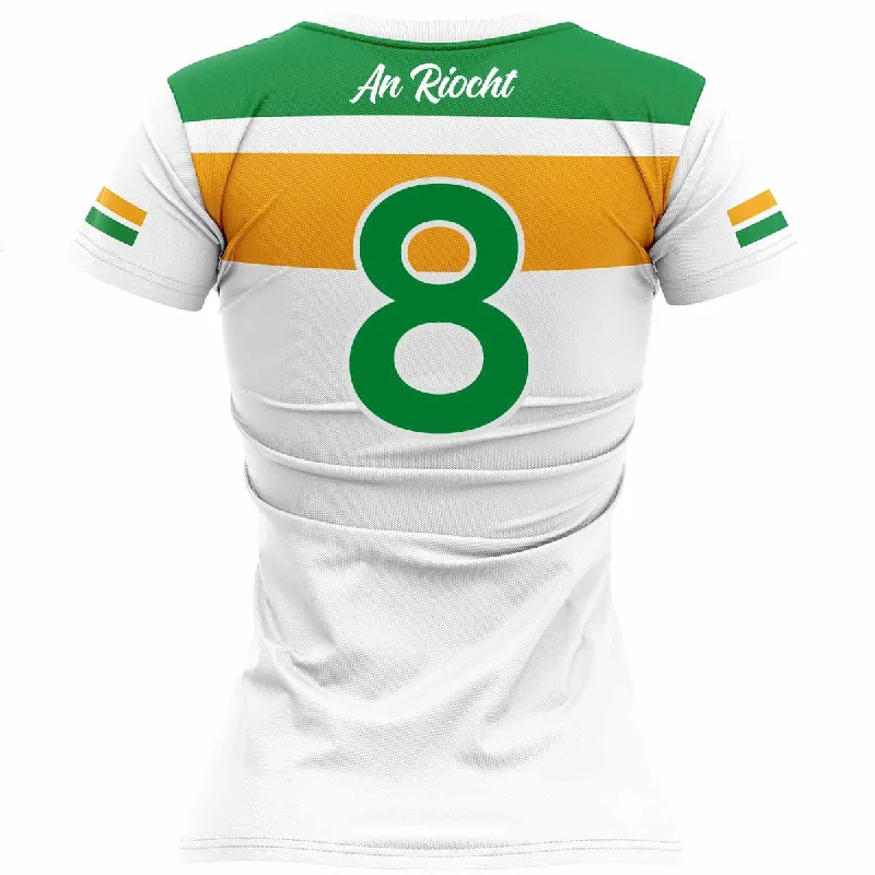 Mc Keever An Riocht LGFA Numbered Playing Jersey - Womens - White Budget-Friendly Jersey Tee