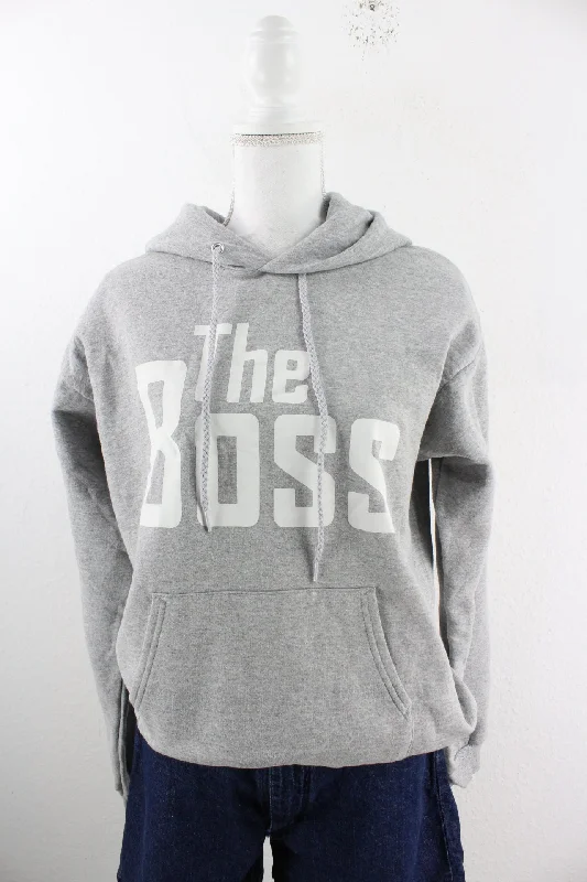 Vintage The Boss Hoodie (M) Hoodie with Distressed Vintage Worn