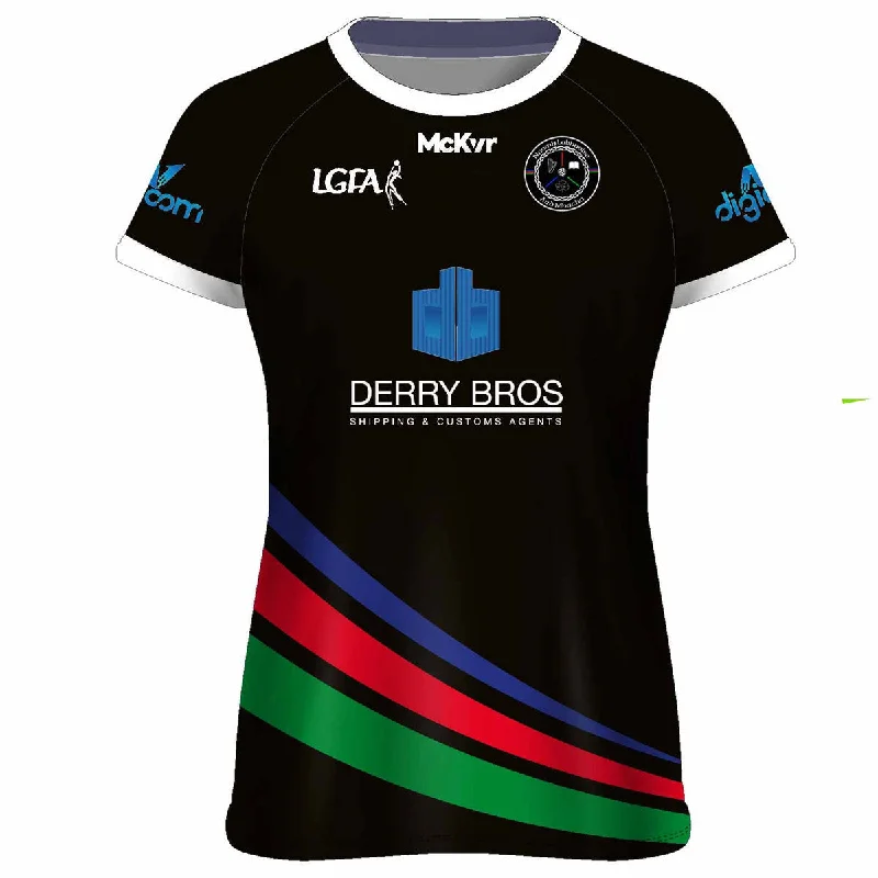 Mc Keever Naomh Labhaoise CLG Playing Jersey - Womens - Black V Neck Jersey Blouse