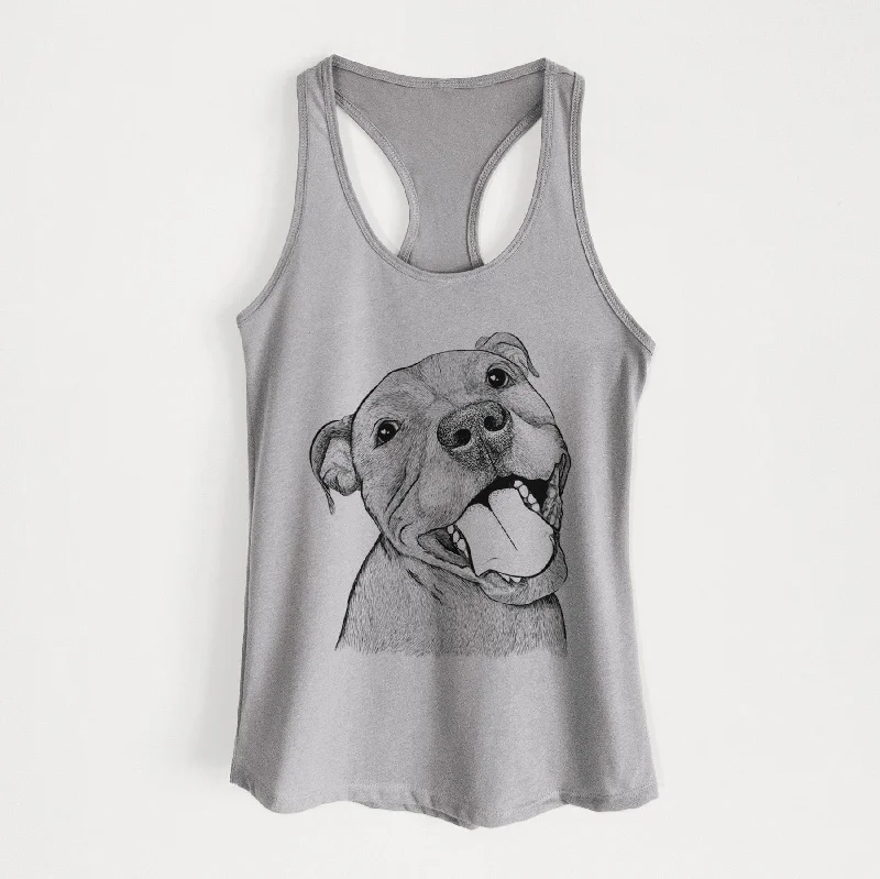 Eloise the Pitbull Mix - Women's Racerback Tanktop gym tank top