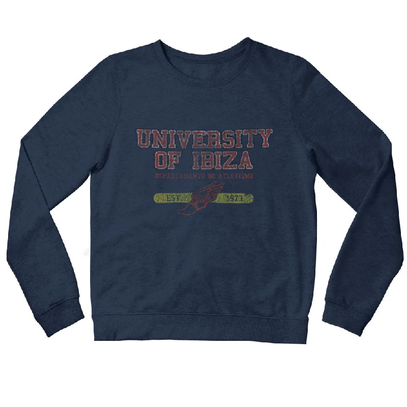 University of Ibiza Lightweight Women's Sweater Athletics Department Boat Neck Shawl Collar Notched Collar