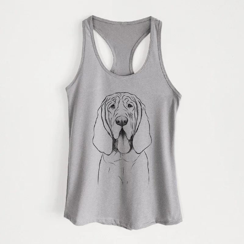 Earl the Bloodhound - Women's Racerback Tanktop cold shoulder tank