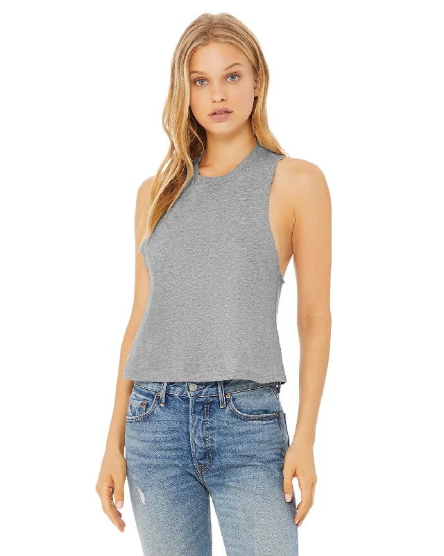 Bella + Canvas 6682 Ladies' Racerback Cropped Tank long tank top