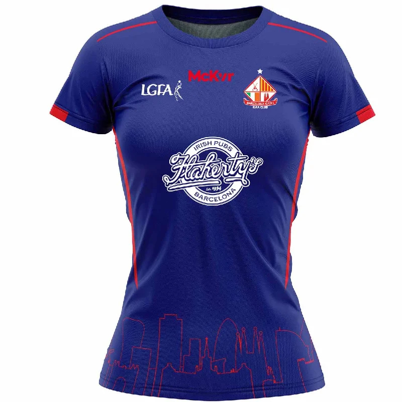 Mc Keever Barcelona Gaels LGFA Away Jersey - Womens - Royal Asymmetrical Jersey Blouse