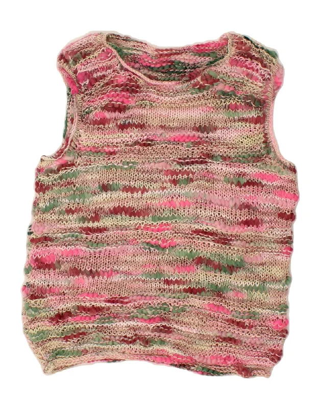 VINTAGE Womens Vest Tank Top UK 22 3XL Multicoloured Flecked sequin tank top