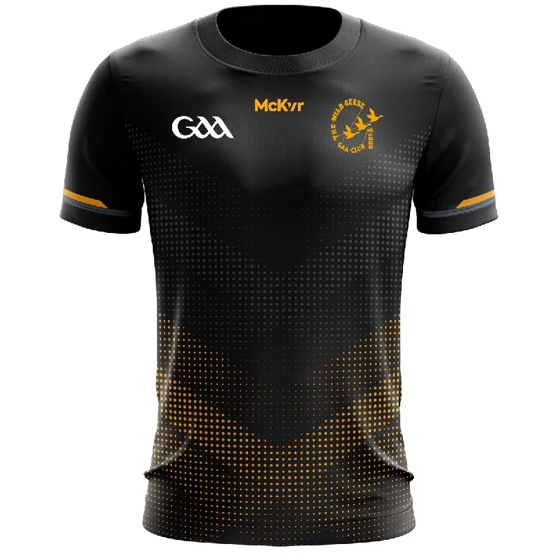 Mc Keever Wild Geese GAA Training Jersey - Adult - Black Matrix Player Fit Retro Jersey Tee