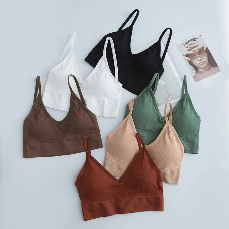 Women Sexy Crop Tops Bra Tube Top Female Streetwear Sleeveless Seamless Sports Bra Crop Camis Top Tee Bandeau Top Basic Tank glitter tank top