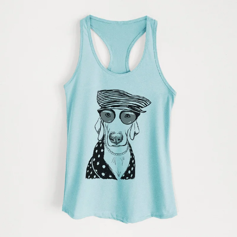 Doodled Skeeter the Weimaraner - Women's Racerback Tanktop sexy tank top