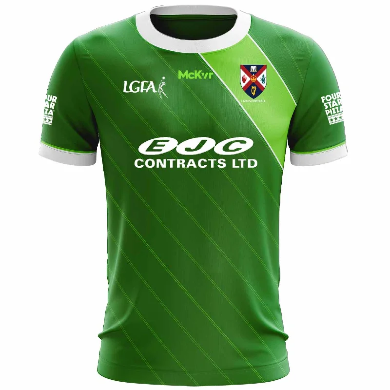 Mc Keever Queens GAA Official LGFA Home Jersey - Womens - Green Textured Jersey Blouse Mc Keever Queens GAA Official LGFA Home Jersey - Womens - Green Textured Jersey Blouse