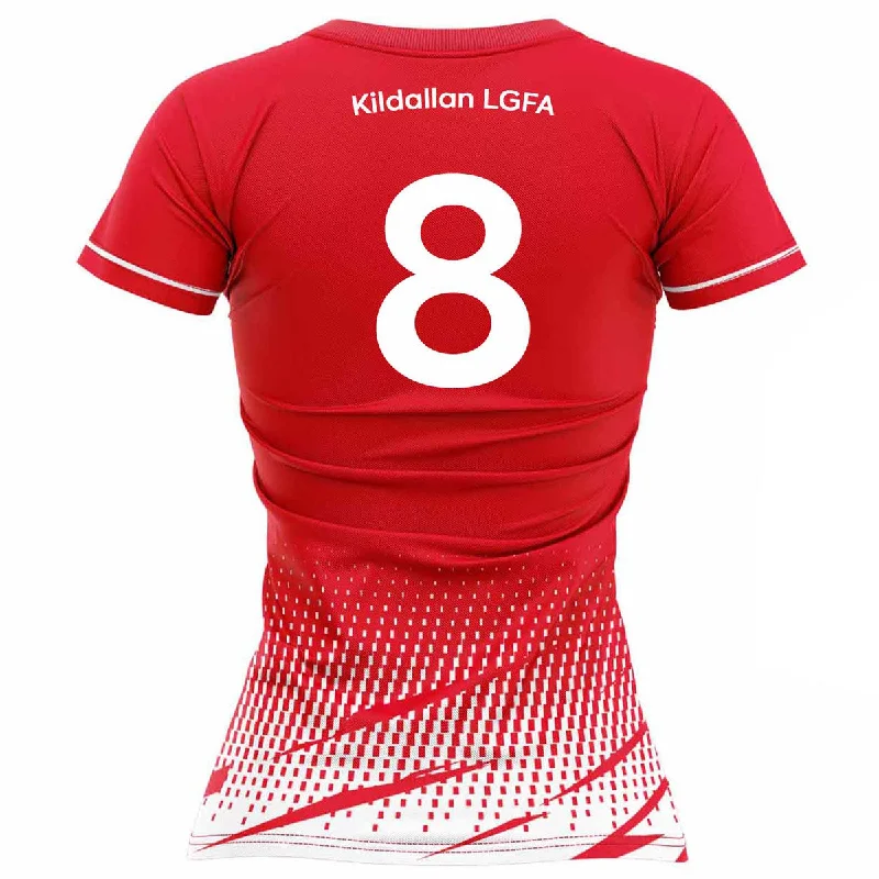 Mc Keever Kildallan LGFA Numbered Playing Jersey - Adult - Red/White Player Fit Casual Weekend Jersey Tee Mc Keever Kildallan LGFA Numbered Playing Jersey - Adult - Red/White Player Fit Casual Weekend Jersey Tee