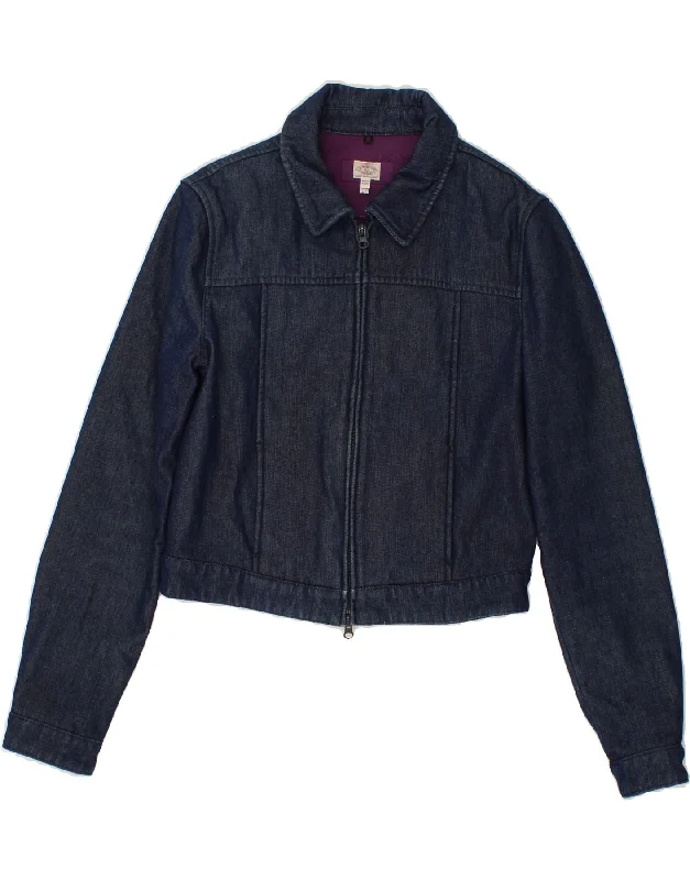 ARMANI JEANS Womens Denim Jacket UK 16 Large Navy Blue Cotton Embroidered Jacket Appliqued Jacket Beaded Jacket ARMANI JEANS Womens Denim Jacket UK 16 Large Navy Blue Cotton Embroidered Jacket Appliqued Jacket Beaded Jacket