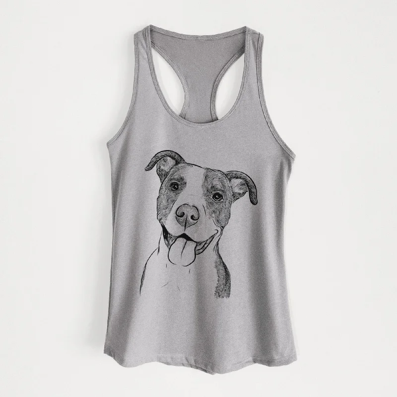 Jax the American Pitbull Terrier Mix - Women's Racerback Tanktop fitted tank top