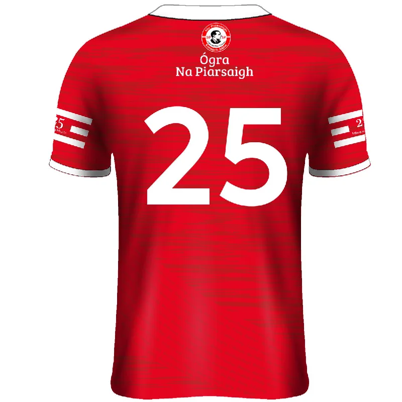 Mc Keever Na Piarsaigh Eanach Mor CLG Numbered Match Jersey - Adult - Red Player Fit Boat Neck Jersey Shirt