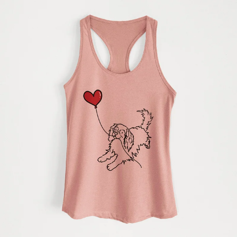 Cavalier King Charles Heart String - Women's Racerback Tanktop flirty tank top