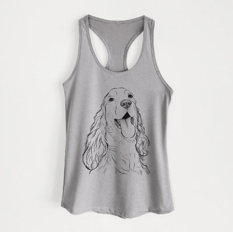 Happy Henry the English Cocker Spaniel - Women's Racerback Tanktop loose fit tank
