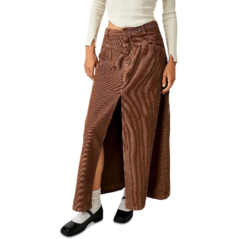 Free People Womens Corduroy Mid Rise Maxi Skirt tulle skirt dreamy