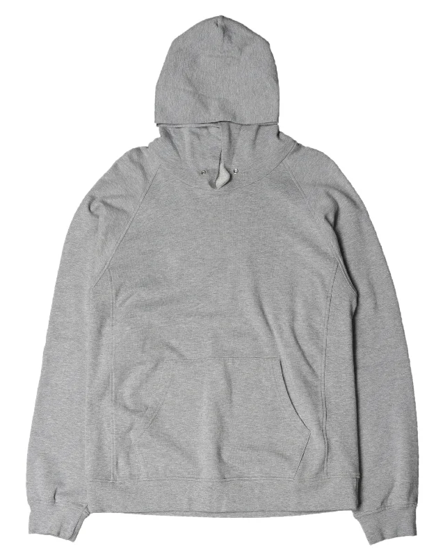 Grey Raglan Hoodie Hoodie with Elastic Waist Stretchable Comfortable