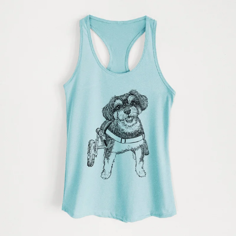 Doodled Cobb the Havapoo - Women's Racerback Tanktop flexible tank top