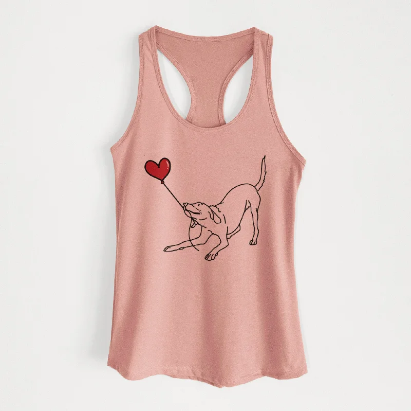 Labrador Retriever Heart String - Women's Racerback Tanktop pastel tank top