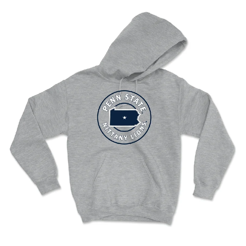Sport Grey Women's Soccer State Hoodie - Mackenzie Gress Hoodie with Rhinestones Sparkly Elegant