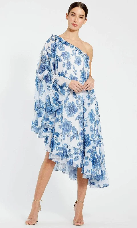 Mac Duggal 55073 - Floral Bell Sleeve Dress Casual Short Summer