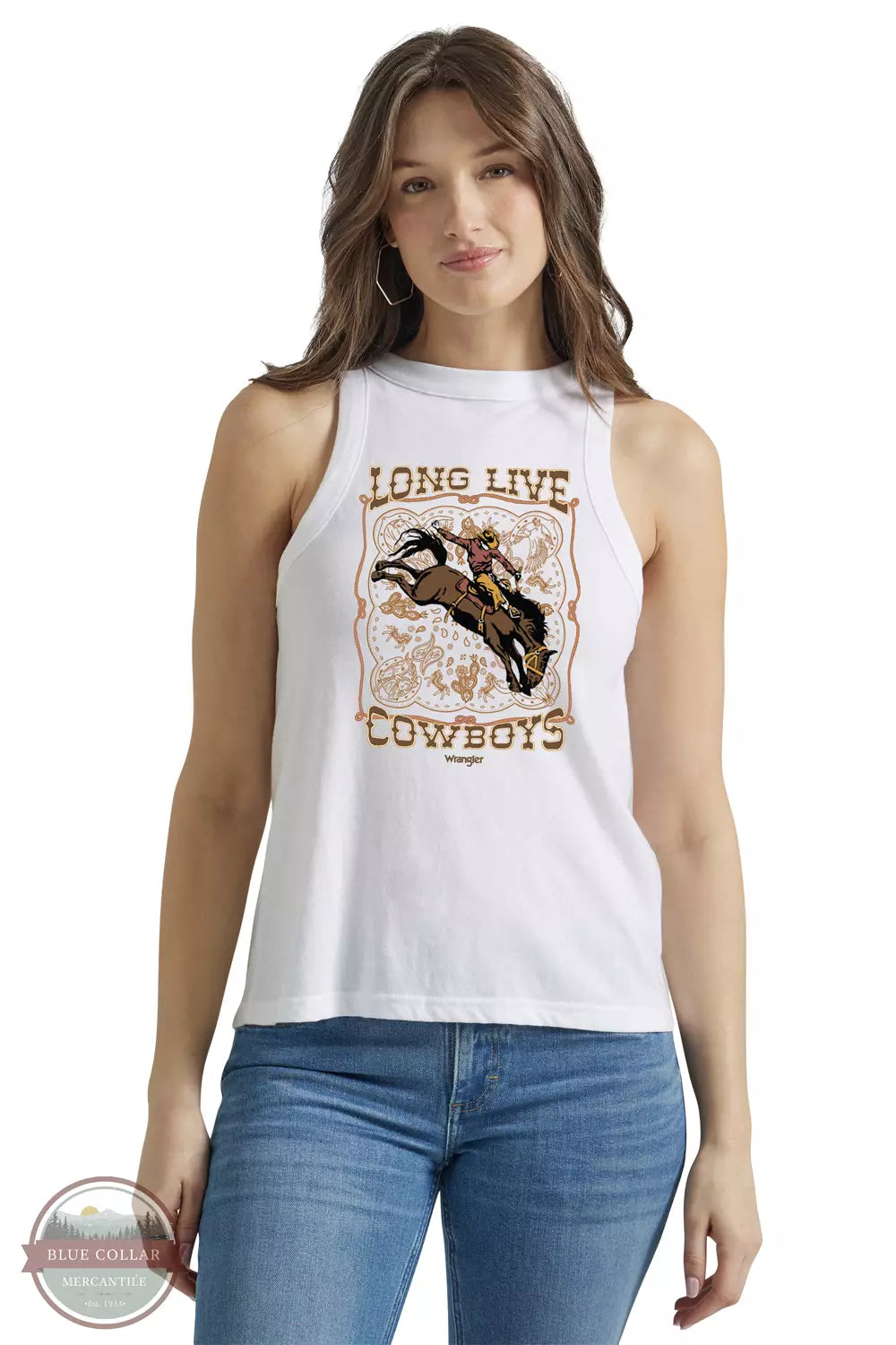 112347630 Long Live Cowboys Tank Top peach tank top