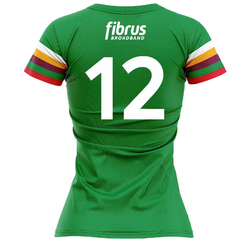 Mc Keever Clann Mhurn Numbered Playing Jersey - Womens - Green Gold Jersey Tee