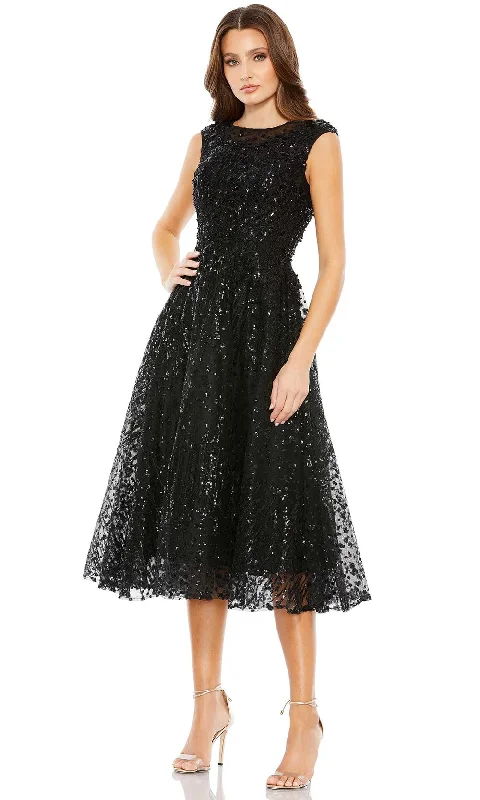 Mac Duggal A20398 - Tea Length Cap Sleeve Dress Tunics Fashionable chic