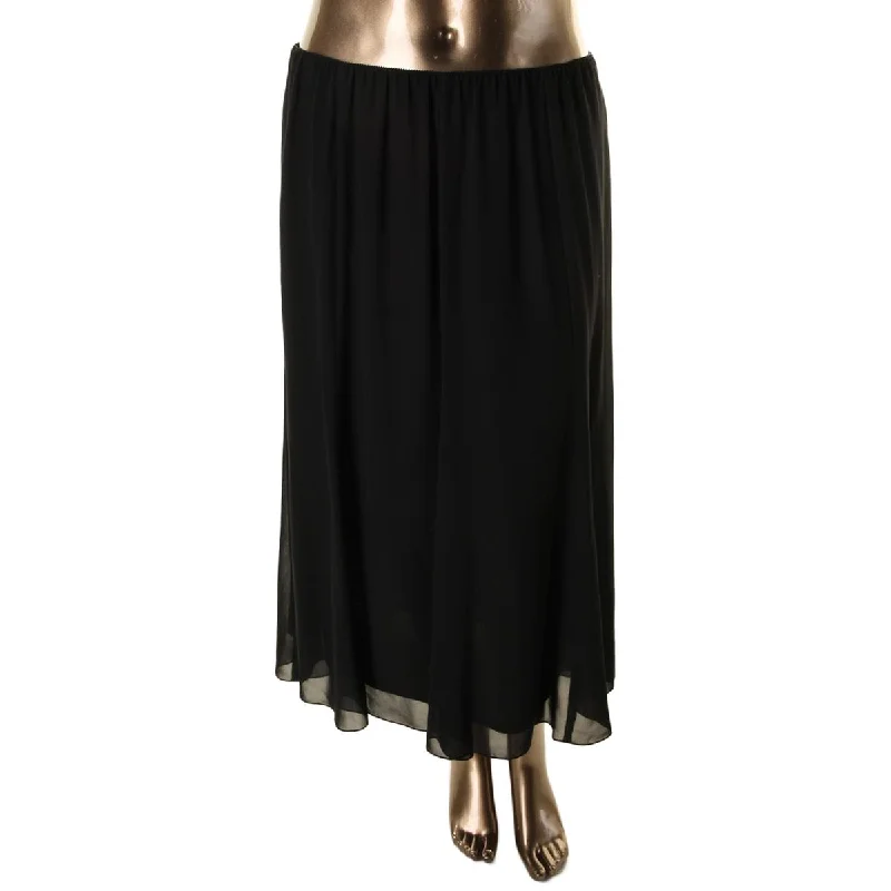 Alex Evenings Womens Plus Chiffon Pleated A-Line Skirt mini skirt trendy