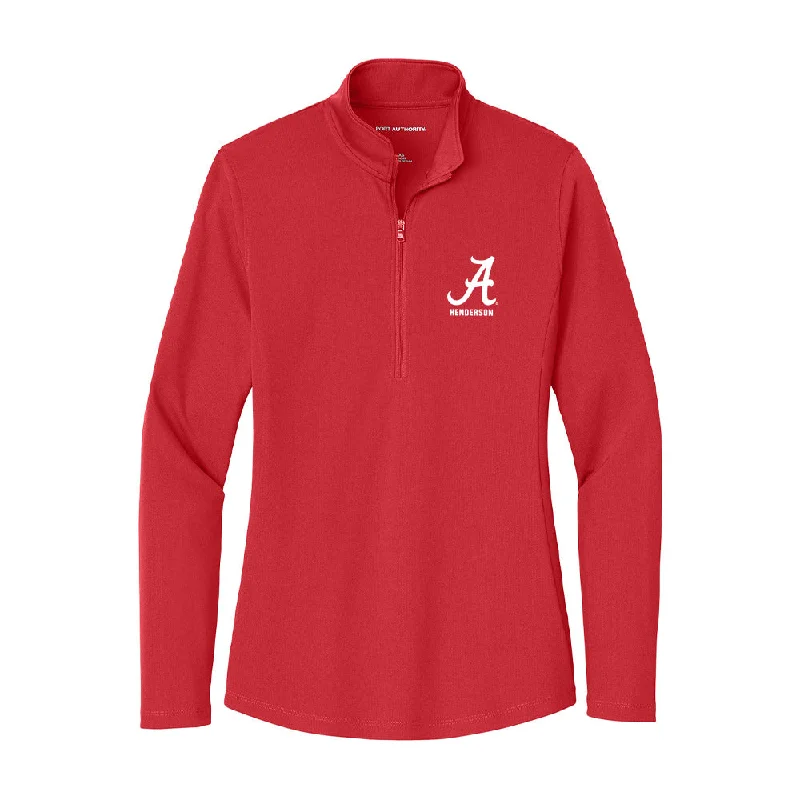 Alabama - NCAA Women's Soccer : Kate Henderson - Women's Lightweight Quarter Zip Jacket Chenille Fabric Brocade Fabric Lace Fabric Alabama - NCAA Women's Soccer : Kate Henderson - Women's Lightweight Quarter Zip Jacket Chenille Fabric Brocade Fabric Lace Fabric