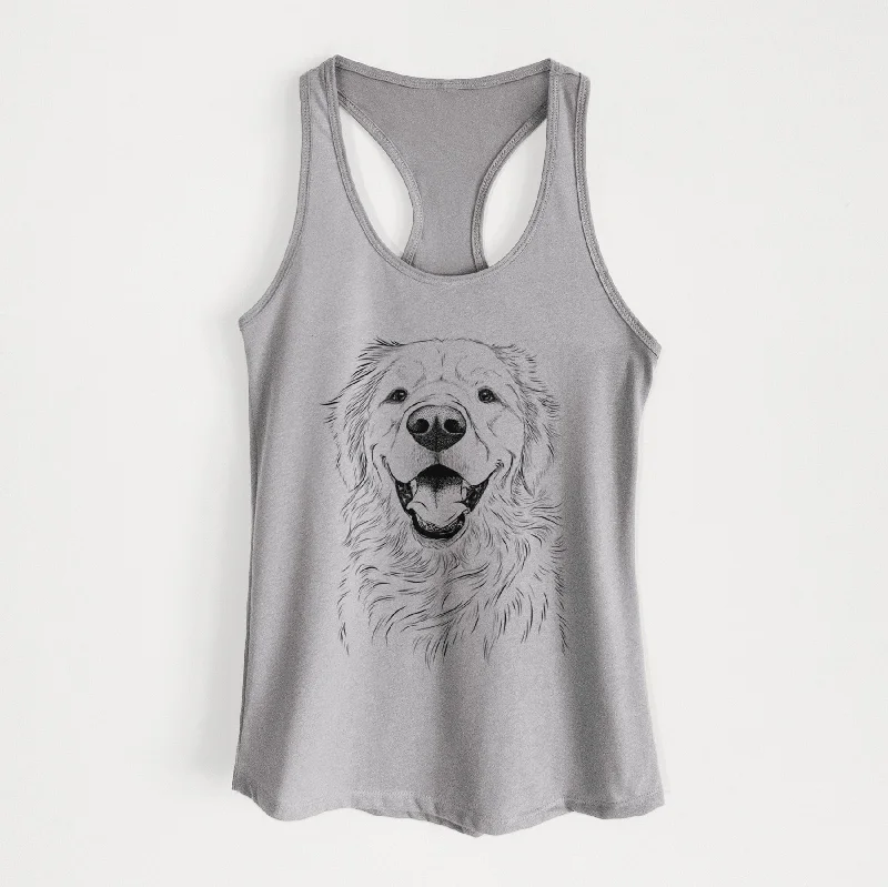 Roger the Golden Retriever - Women's Racerback Tanktop adorable tank top
