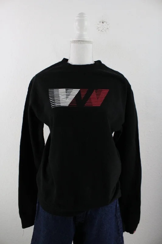 Vintage The Marathon Sweatshirt (S) Hoodie with Color Block Contrast Stylish